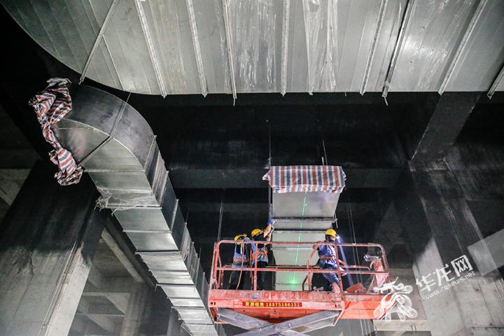 重庆轨道交通九号线一期工程沙坪坝站开始机电安装施工年内有望全面完工(图2)