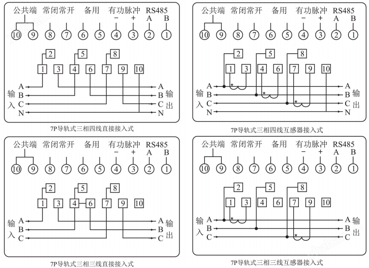 导轨式4G三相多功能电力仪表(图1)