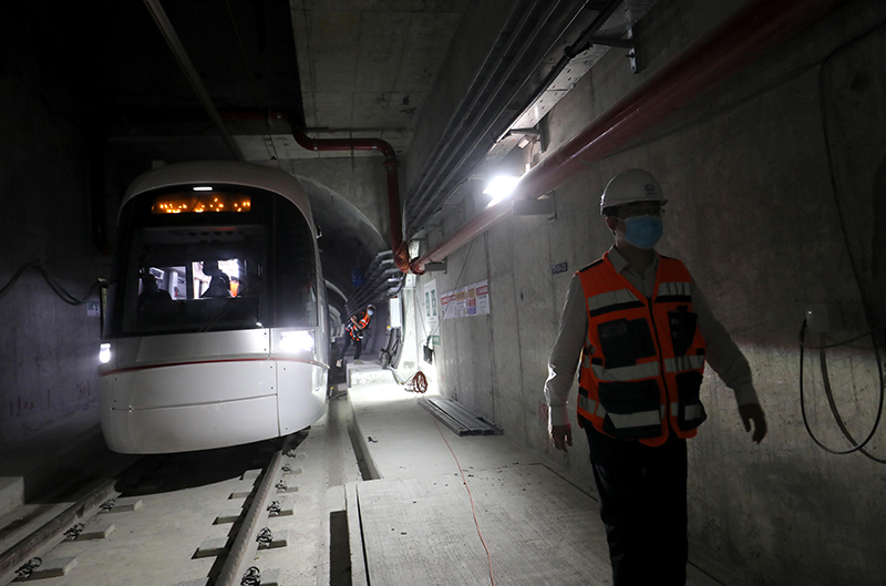 中企承建的以色列特拉维夫轻轨红线工程进行首次全面动车调试(图2)