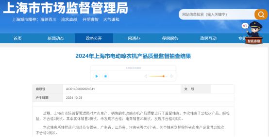 电动晾衣架近三年抽检大数据：合格率70%(图4)