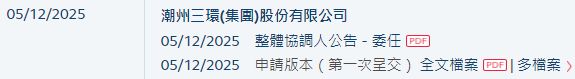 三环集团(300408)递交IPO招股书拟赴香港上市中国银河国际独家保荐A股公司香港上市(图1)
